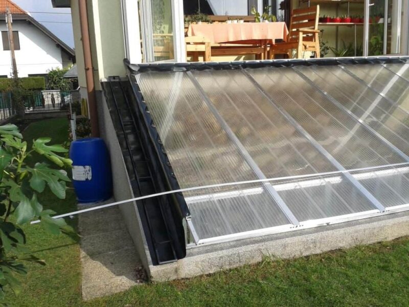 Einhausung vor Wintergarten Einhausung vor Wintergarten