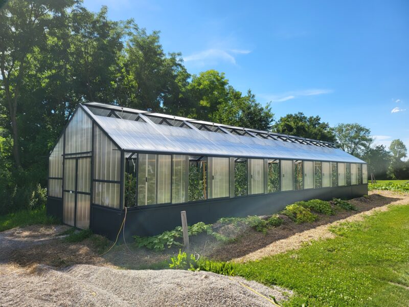 Hochbeet Gewächshaus mit Fertigfundament